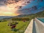Garden at sunset